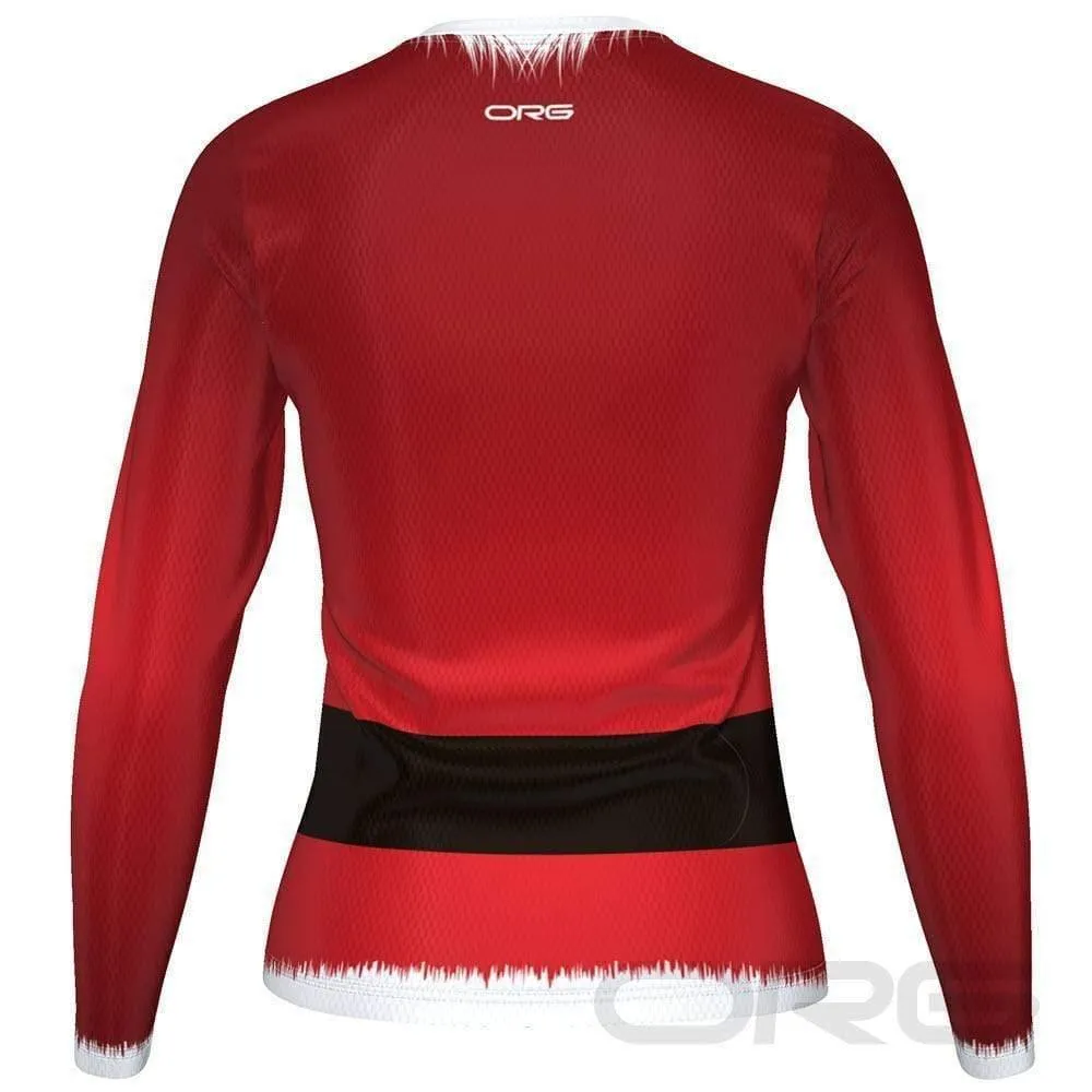 Women's Santa Claus Christmas Suit Long Sleeve Running Shirt