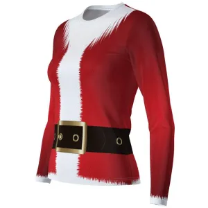 Women's Santa Claus Christmas Suit Long Sleeve Running Shirt