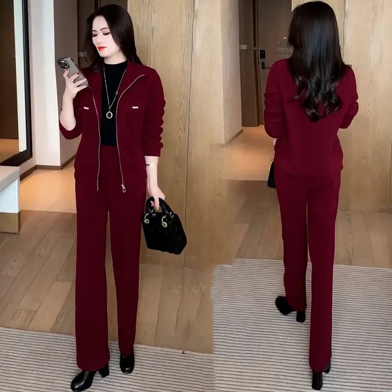 Women's Warm Plush-Lined Jacket & Pants (2 pieces Set)